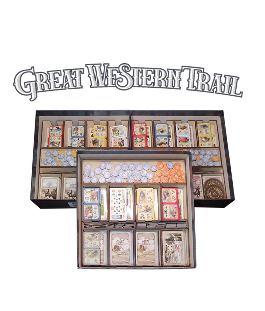 Box Insert for GREAT WESTERN TRAIL (Base game + Exp./ Argentina / New Zeanland)