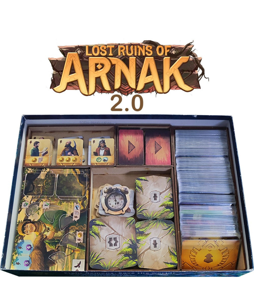 Box Insert for LOST RUINS OF ARNAK 2.0 (base game + Expansion 1 + Expansion 2)