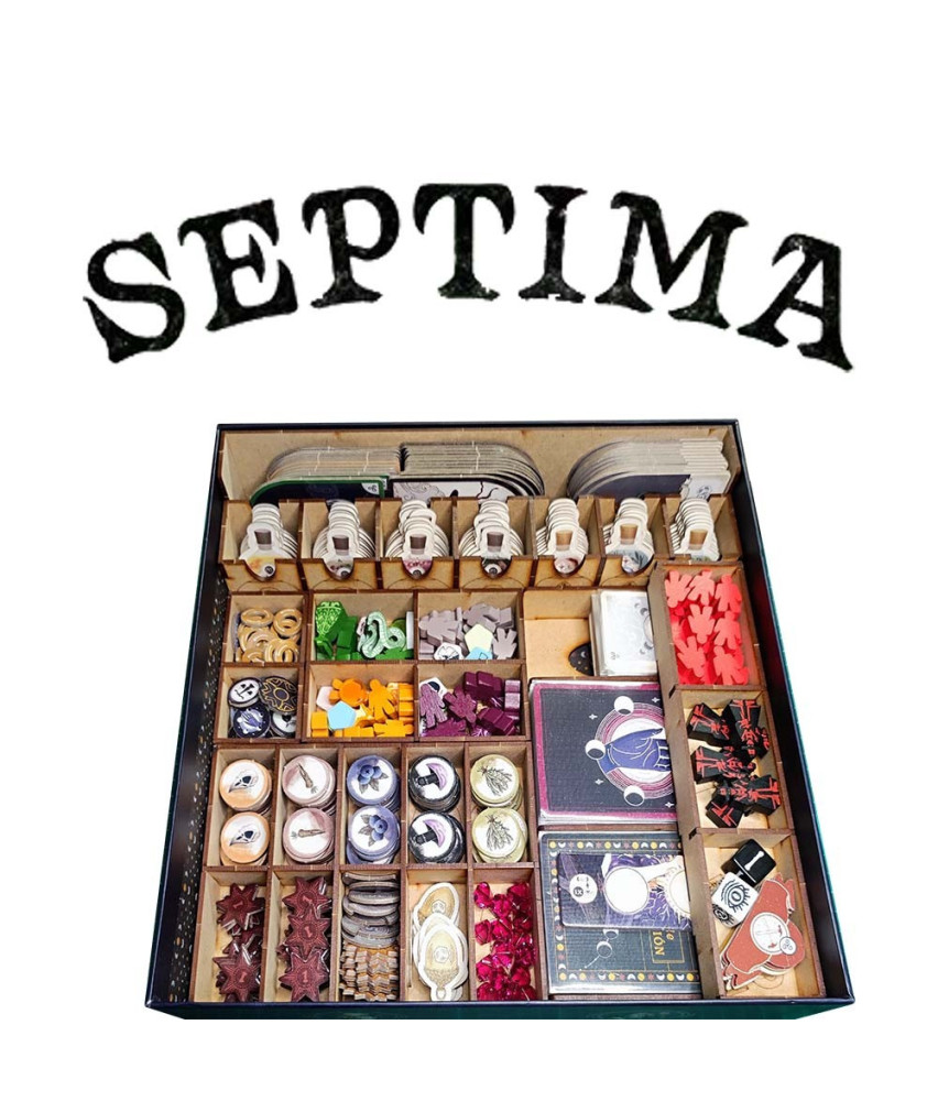 Box Insert for SEPTIMA (Base game + Shapeshifting & Omens Expansion)