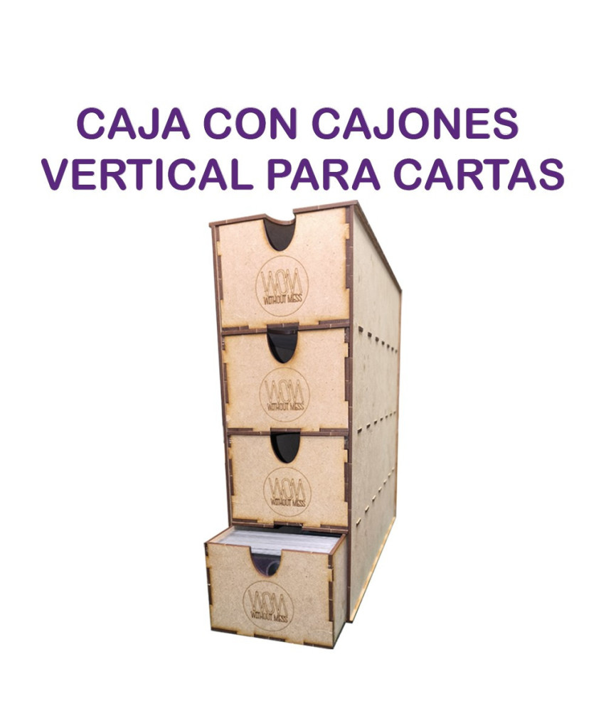 Accesorios WOM: Caja con Cajones para Cartas (Vertical)