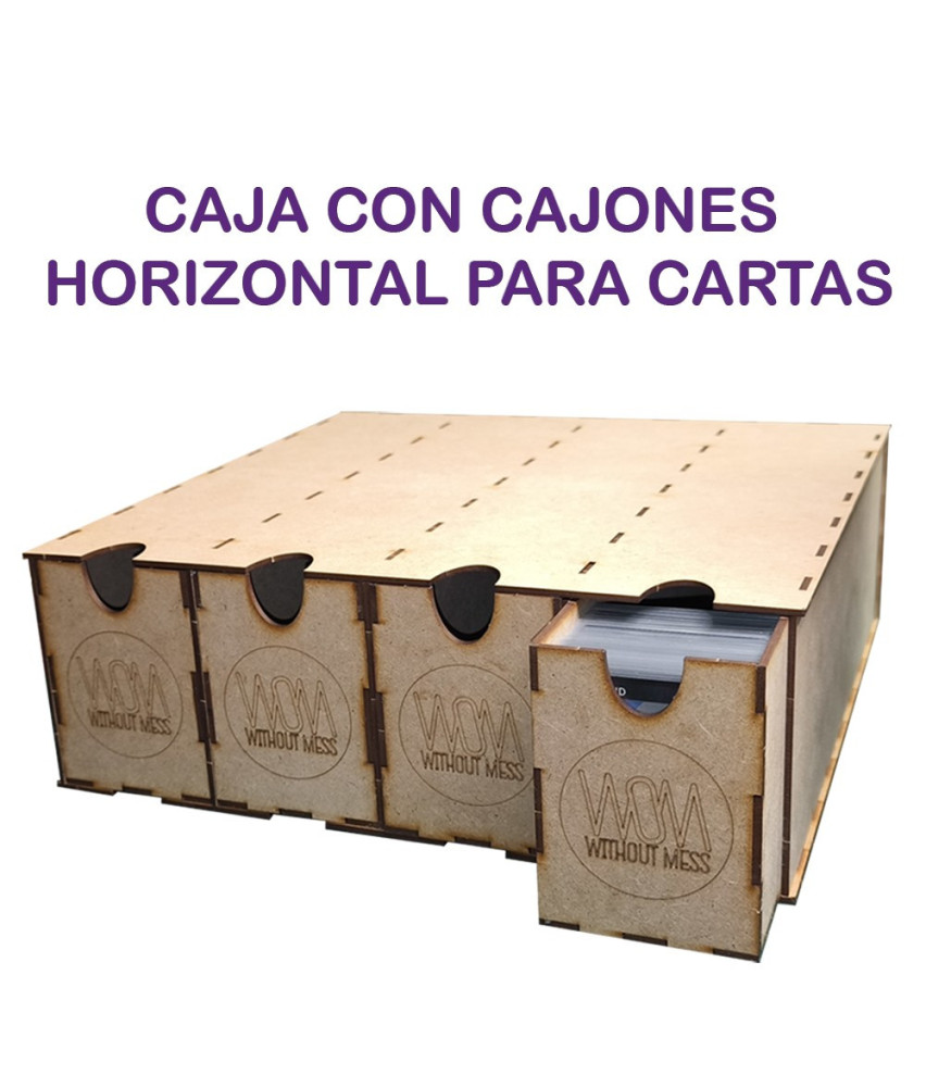 Accesorios WOM: Caja con Cajones para Cartas (Horizontal)